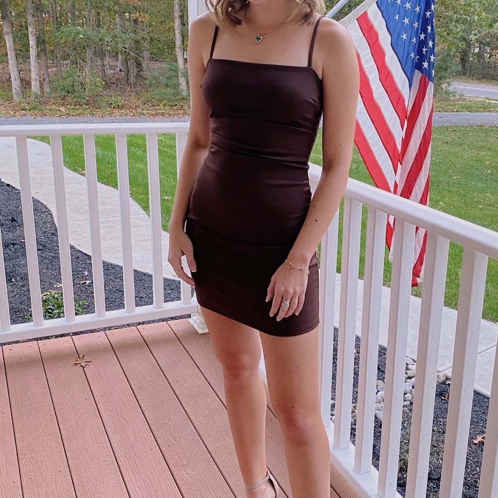 WINDSOR brown mini dress! size small or extra small